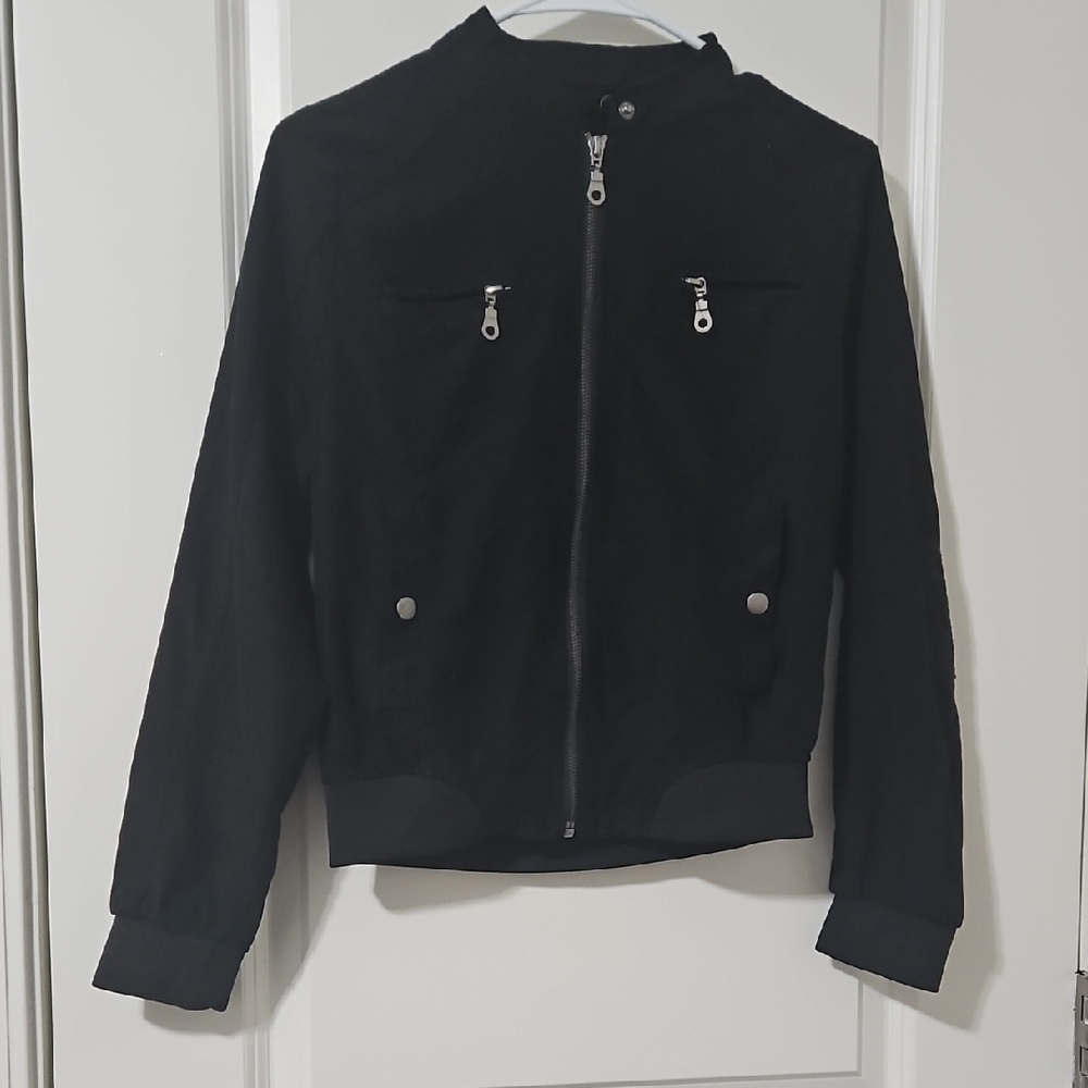 Fashion Nova Black Bomber Jacket